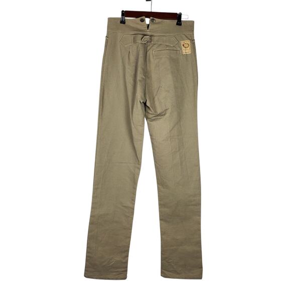 WAH Maker Striped Frontier Pants Mens 30x36 Western Buckle Back Tan Cotton - Picture 2 of 15